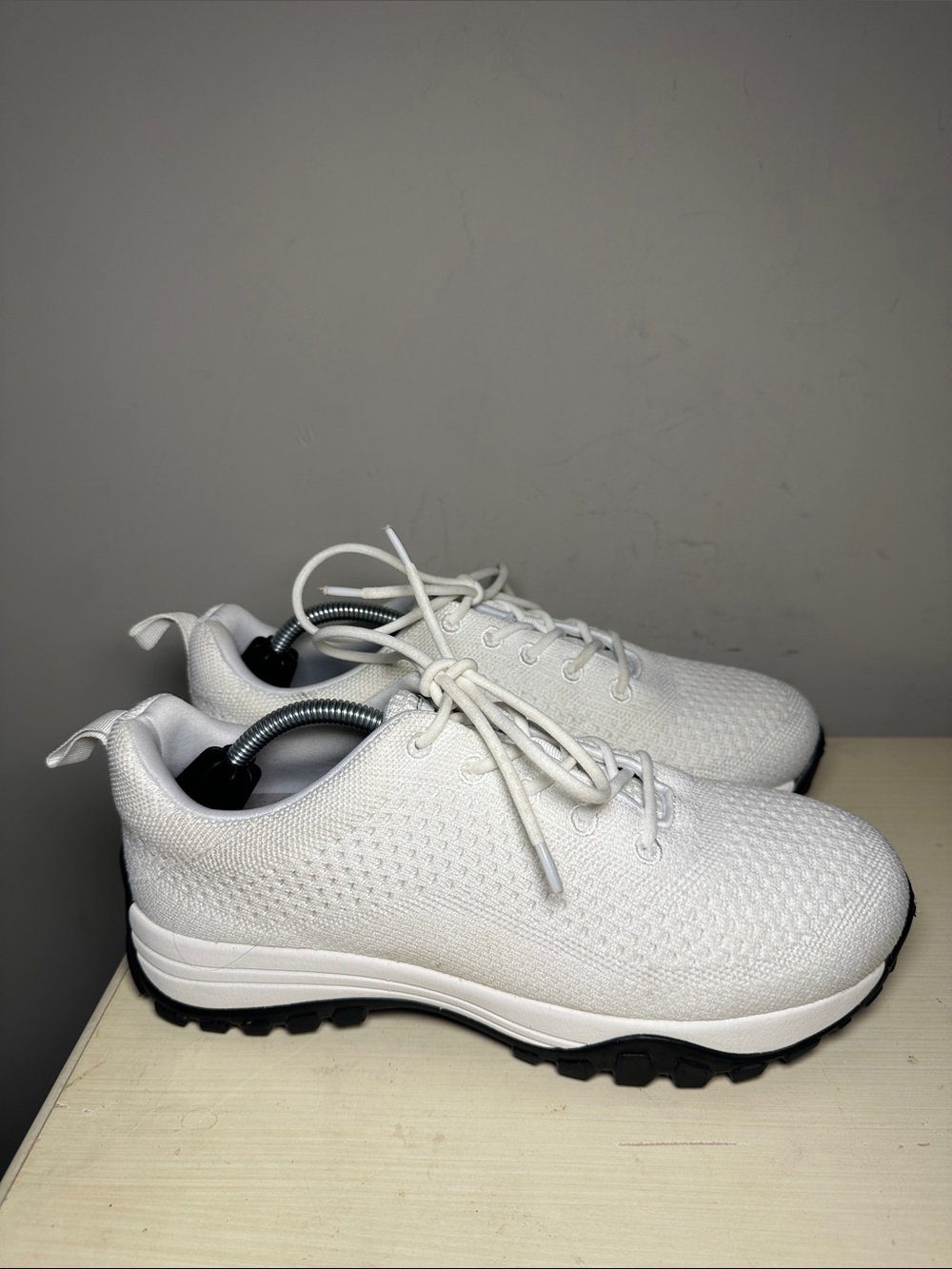 Harmony 783 luxe women’s White Knit Athletic Sneakers Lightweight